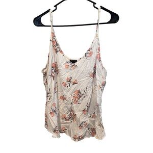 Torrid Floral Camisole in Cream and Pink